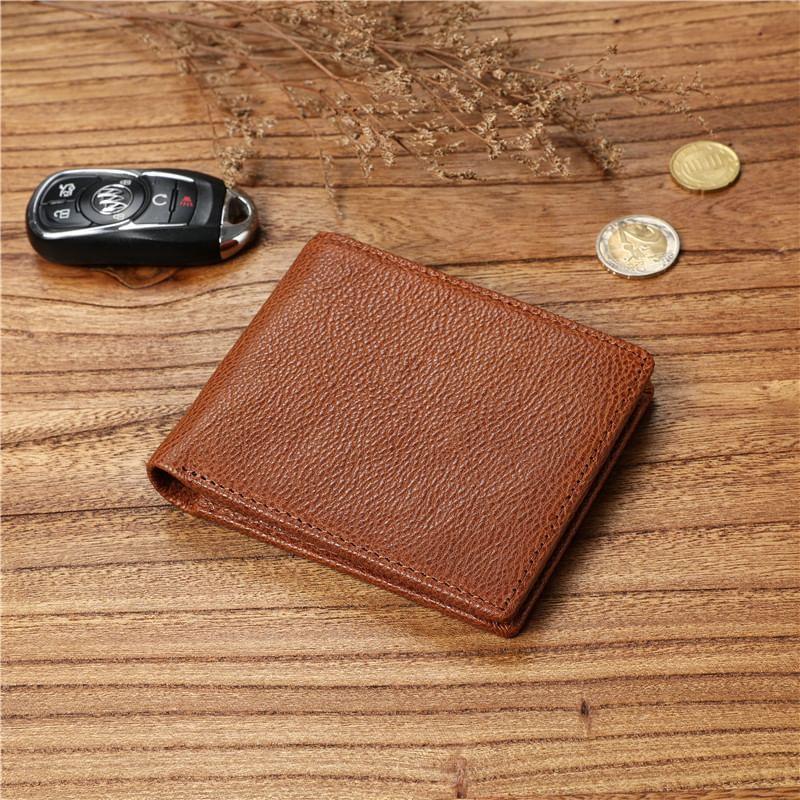 Genuine Leather Bifold Short Wallet Product Image