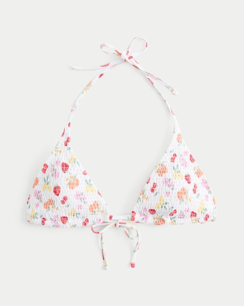 Smocked Multi-Way Triangle Bikini Top Product Image