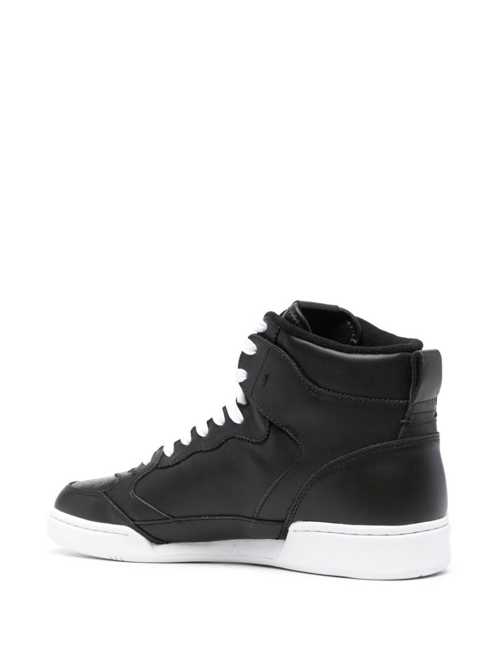 Logo-embroidered High-top Sneakers In Black Product Image