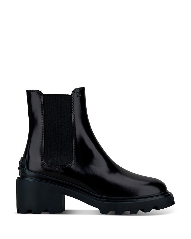 Womens Patent Leather Lug-Sole Chelsea Boots Product Image