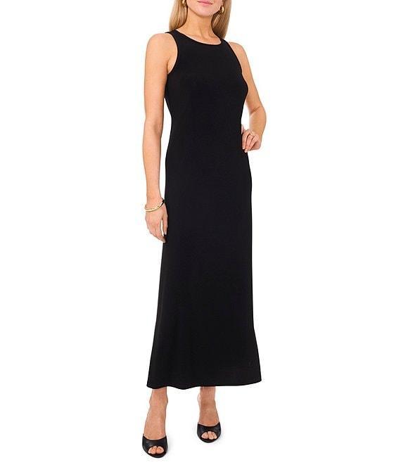 Vince Camuto Sleeveless Keyhole Back Crew Neck A-Line Maxi Dress Product Image