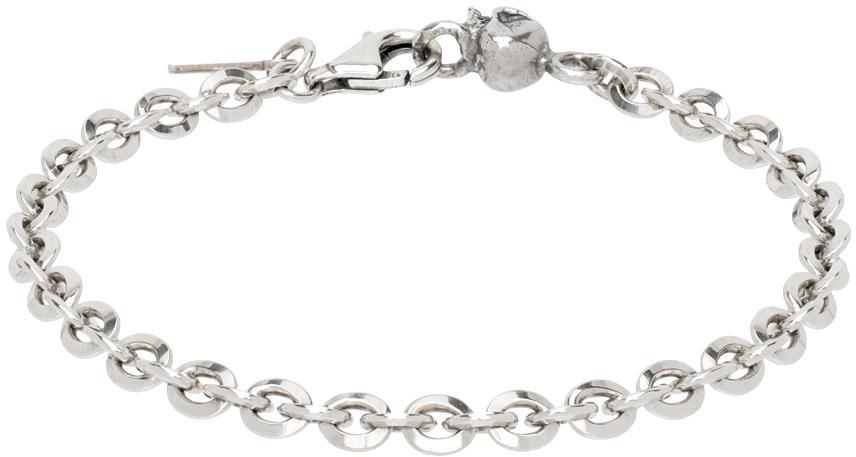 EMANUELE BICOCCHI Ssense Exclusive Silver Chain Link Bracelet Product Image