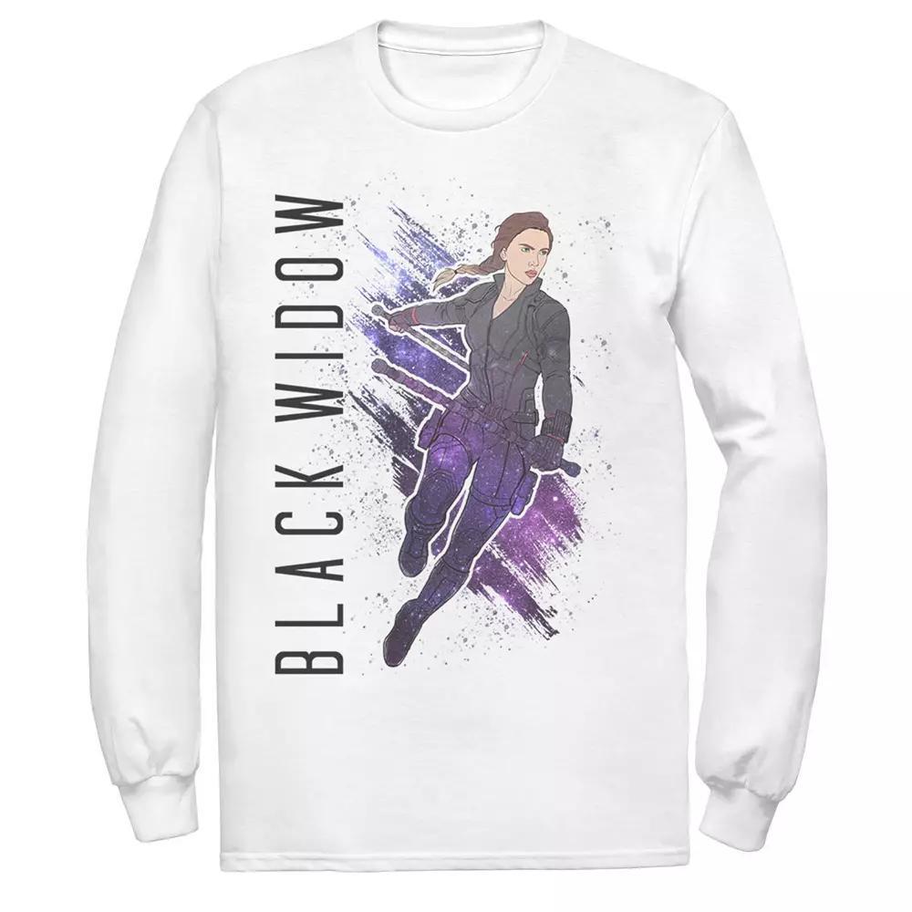 Men's Marvel Avengers Endgame Black Widow Galaxy Painted Tee,  Product Image