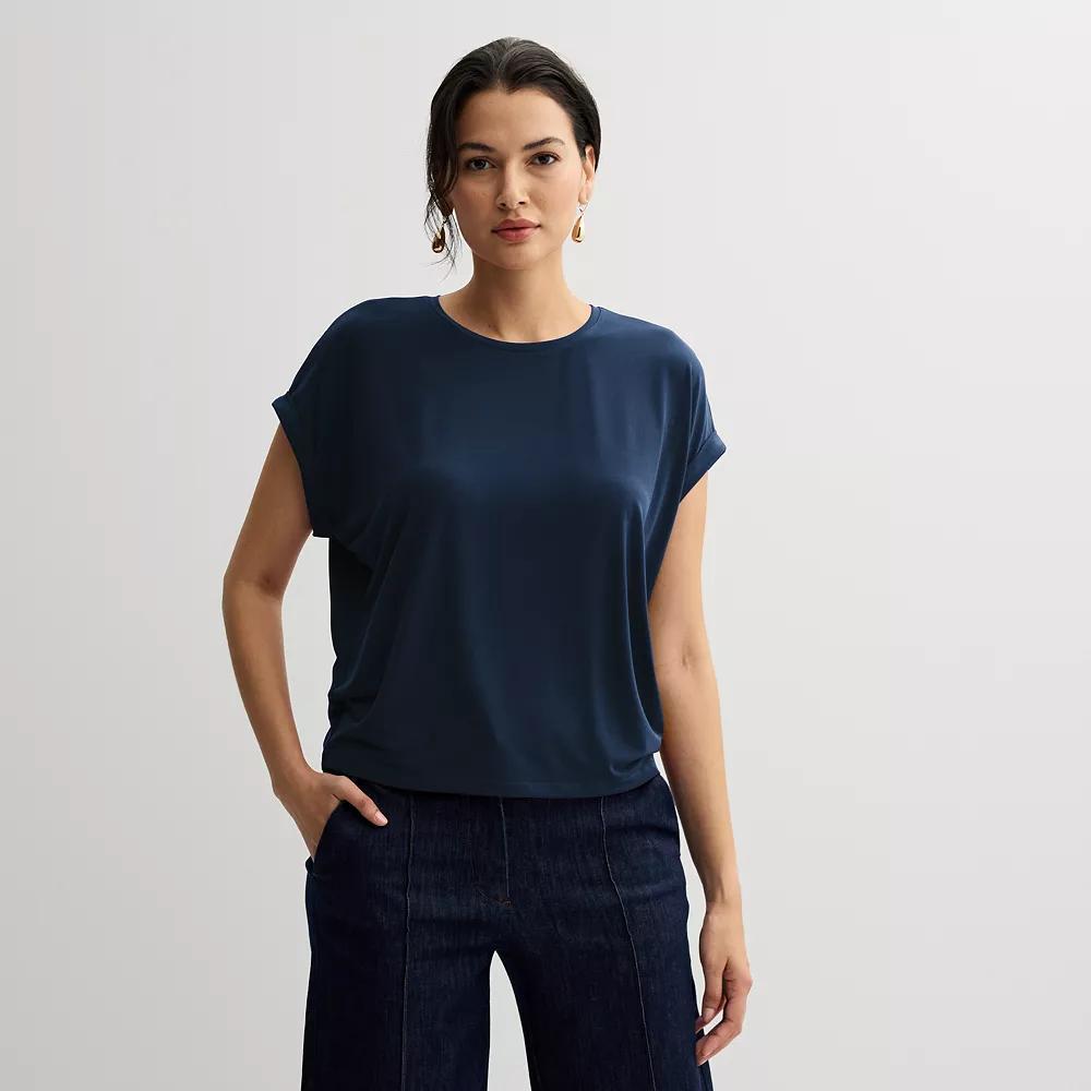 Women's Nine West Crewneck Dolman Tee, Size: Small, Olive Green Product Image