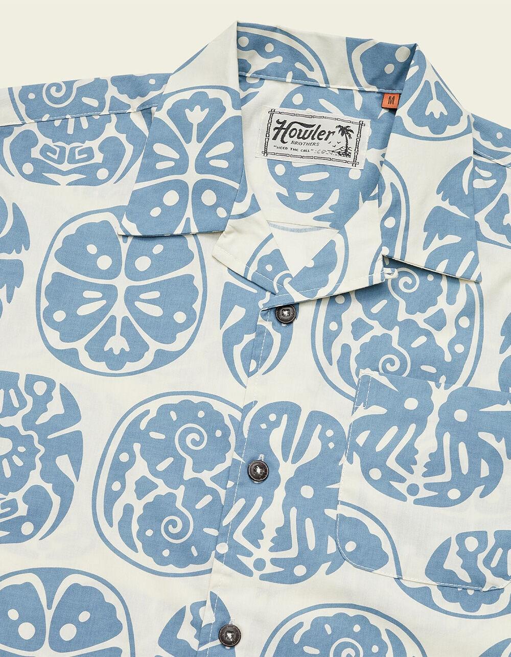 HOWLER BROTHERS Monoloha Mens Button Up Shirt - BLUE/WHT Product Image