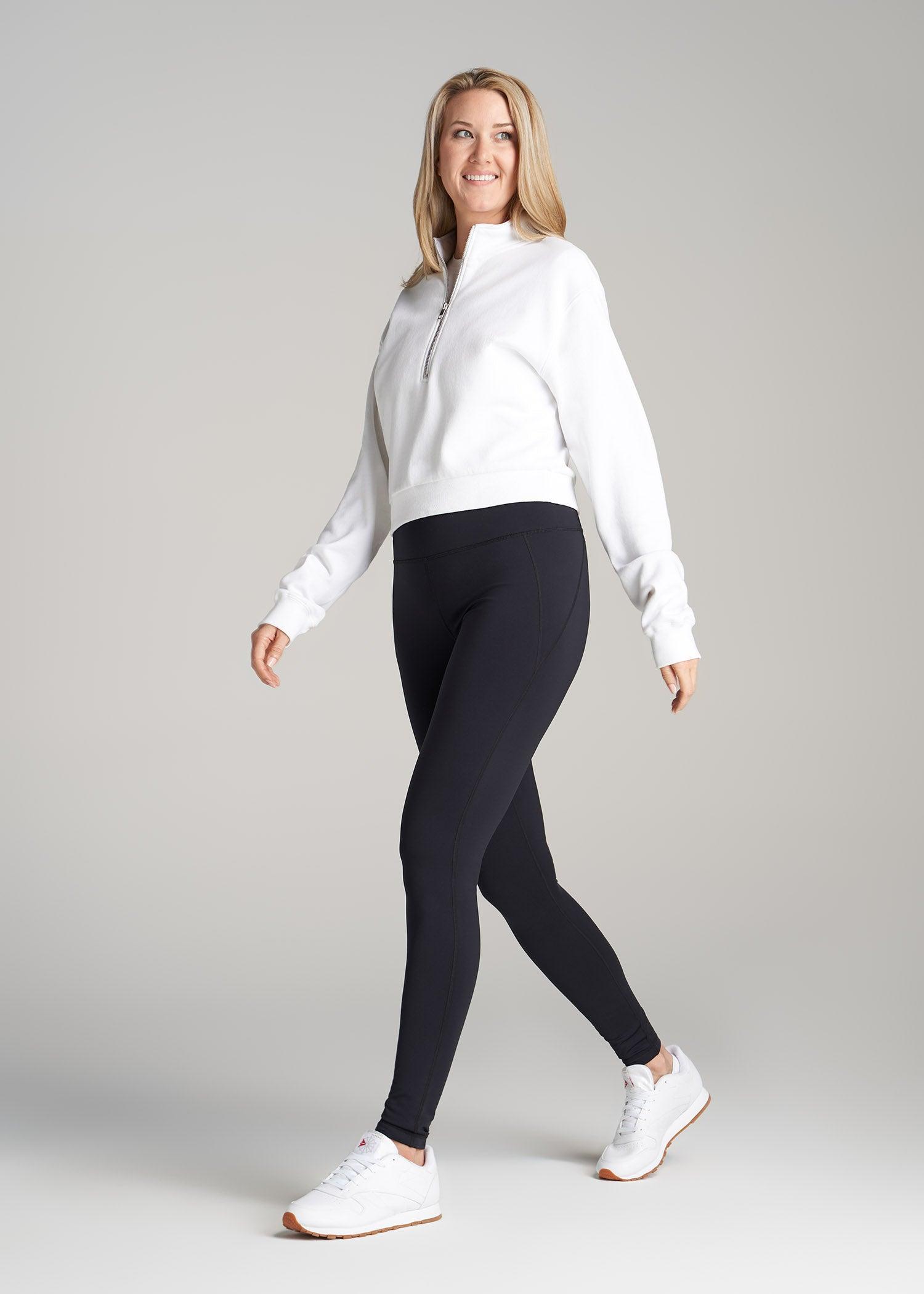 Fleece Lined Women's Tall Leggings in Black Product Image