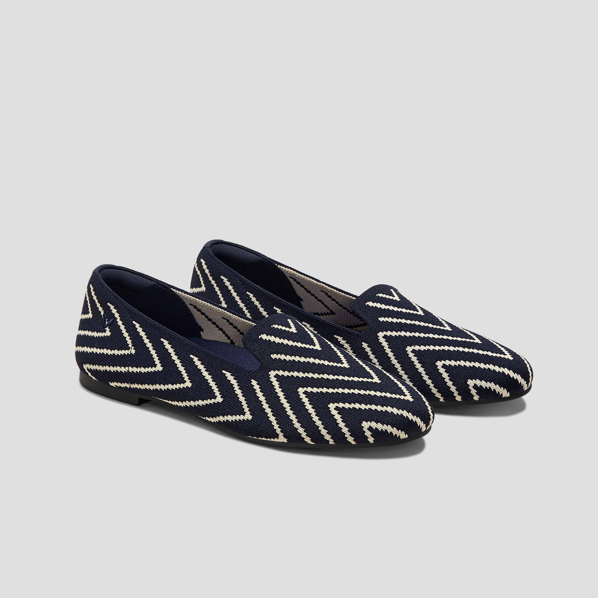 Round-Toe Embroidered Loafers (Audrey) Product Image