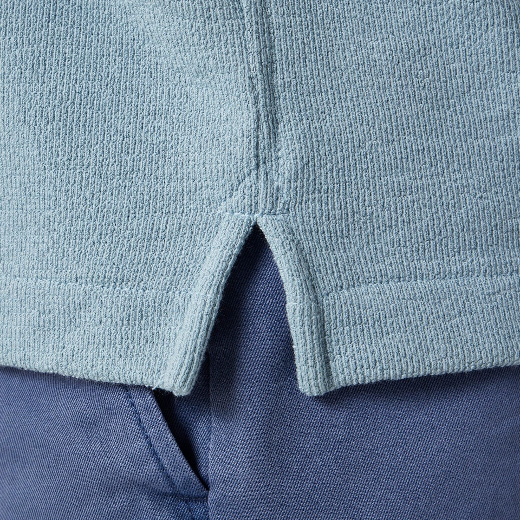 Textured camp-collar sweater-tee Product Image