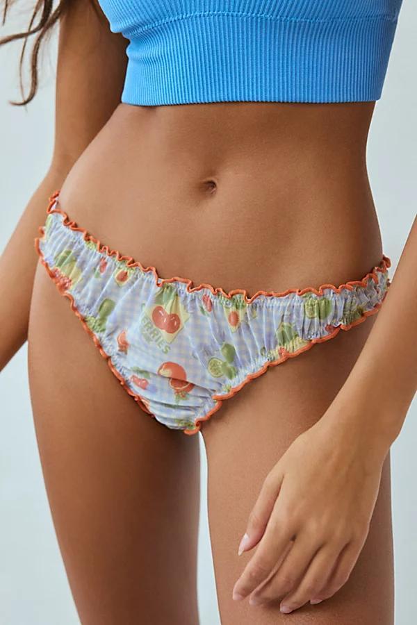 Out From Under Sweet Nothings Embroidered Thong Womens at Urban Outfitters Product Image