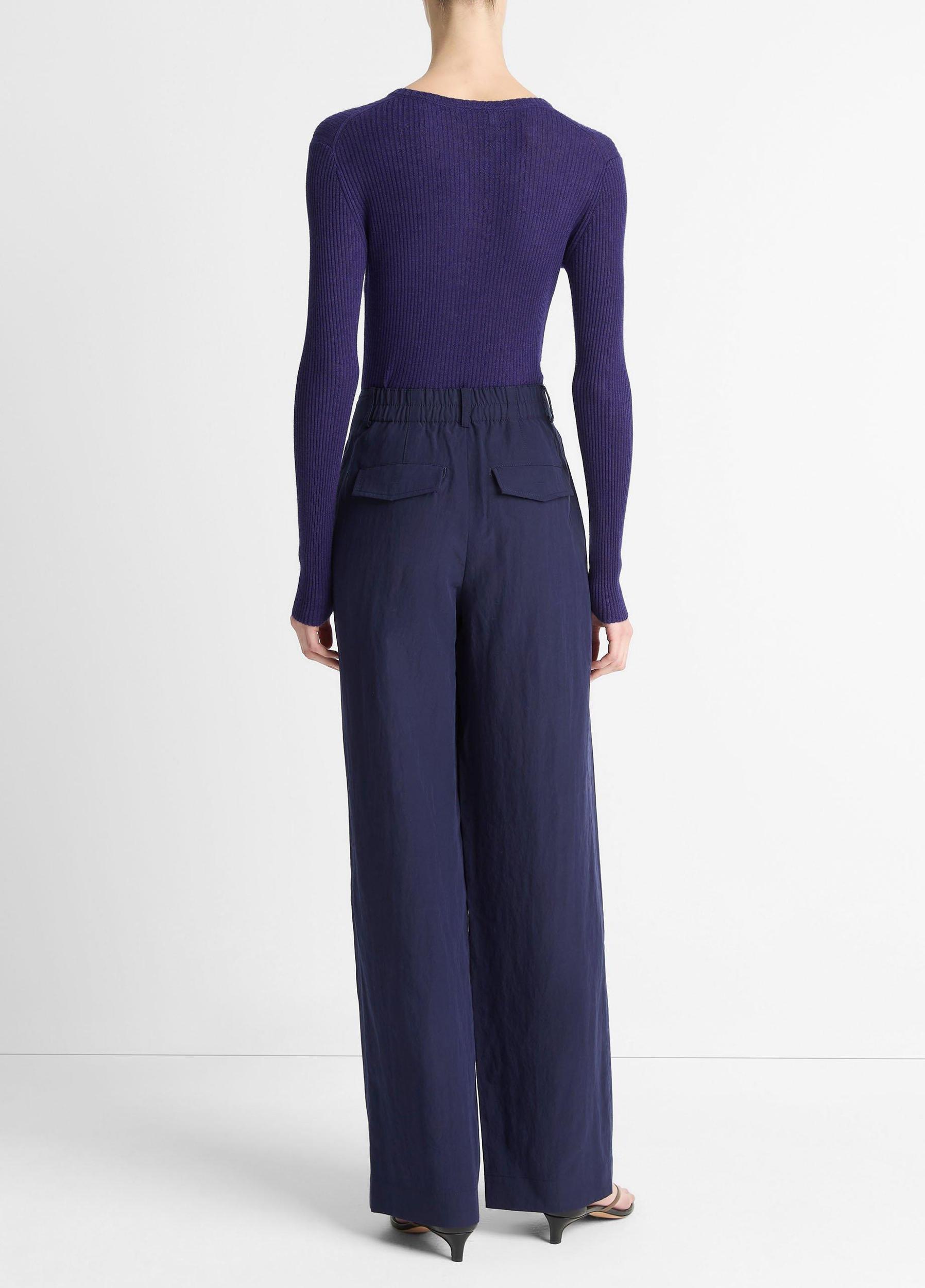 Textured Relaxed Wide-Leg Pant Product Image
