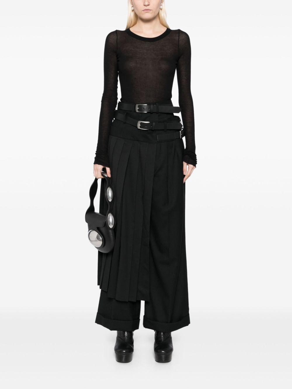 belted wool trousers  Product Image