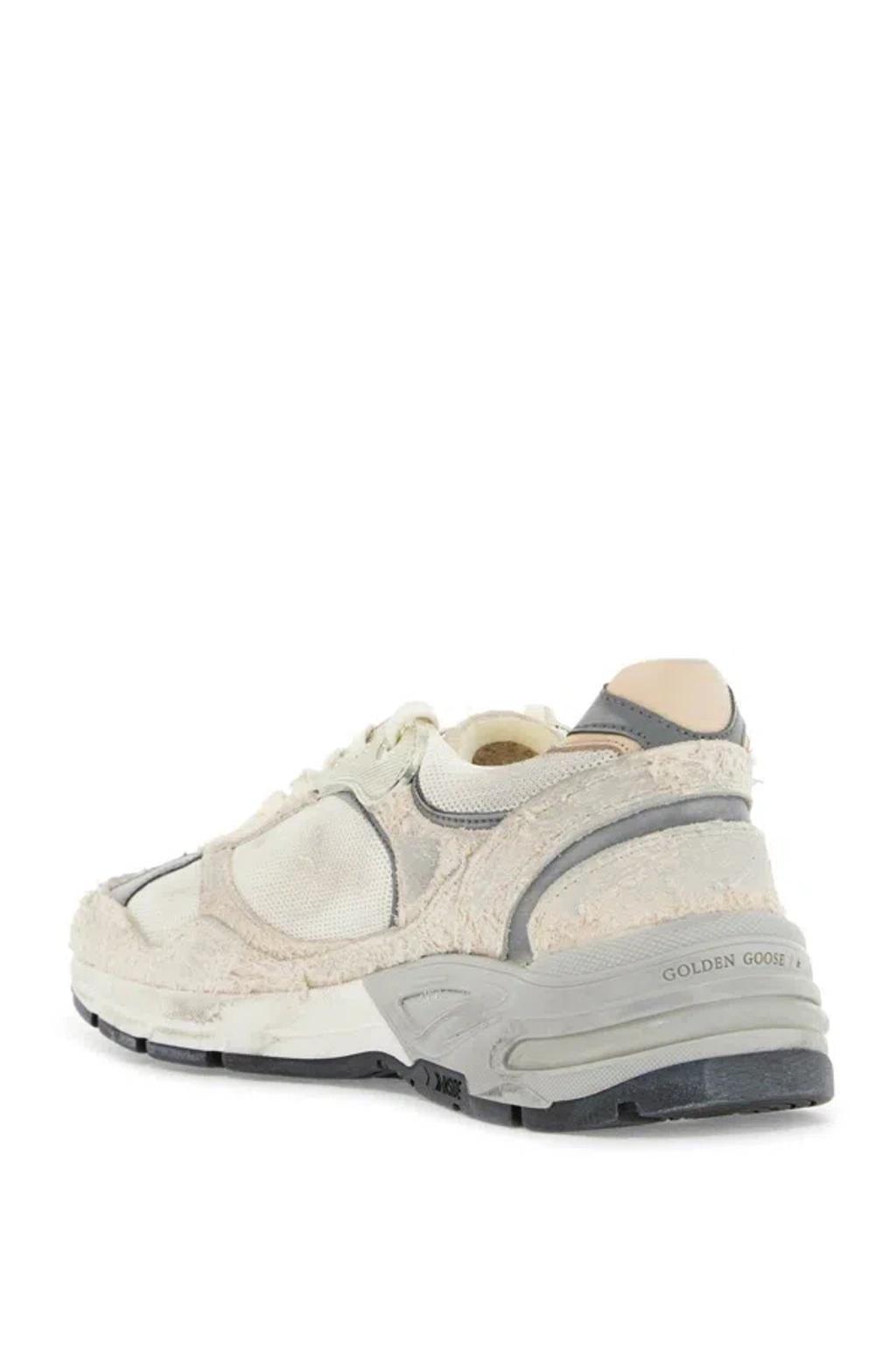 GOLDEN GOOSE Deluxe Brand Woman Multicolor Leather And Fabric Running Dad Sneakers In White Product Image