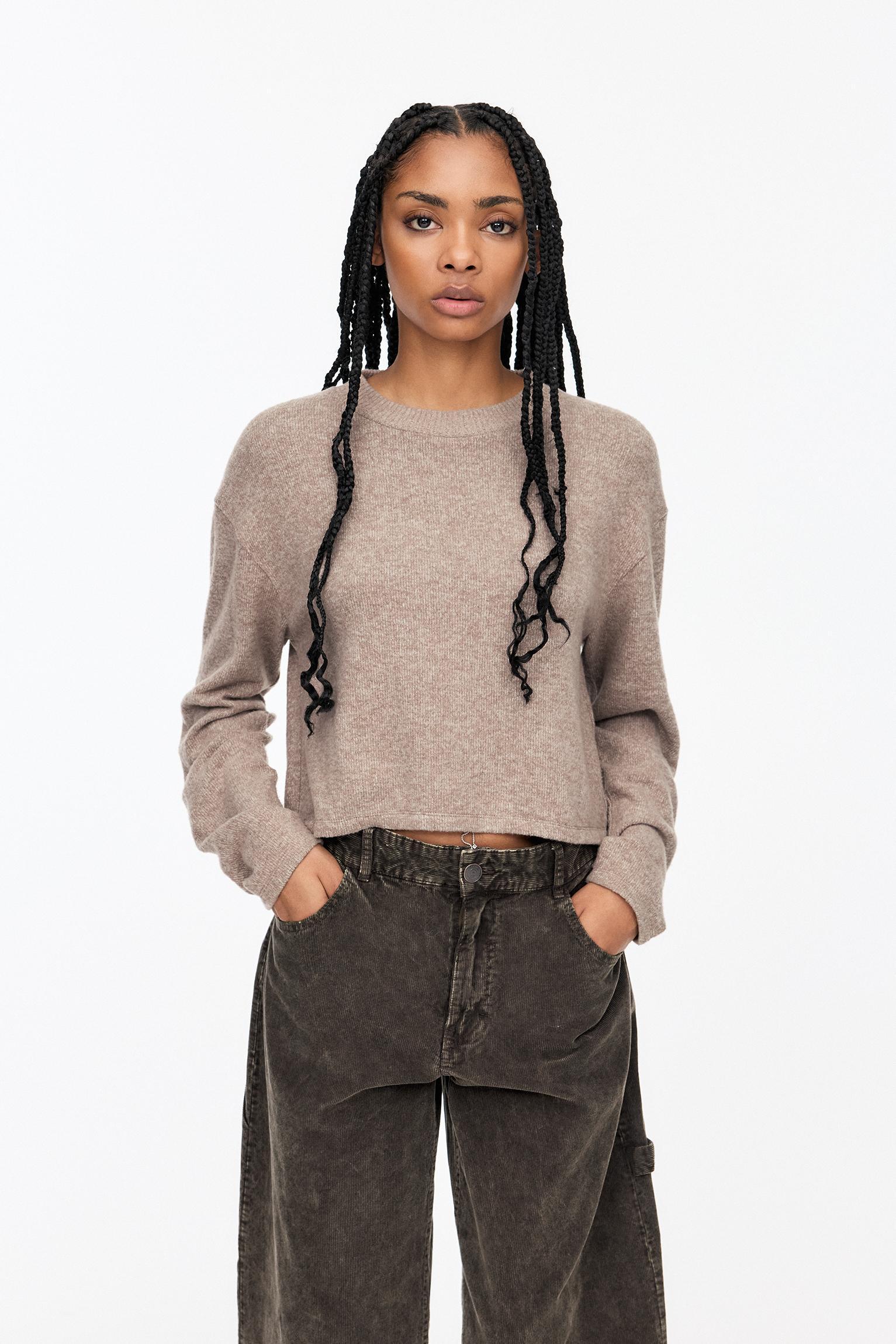 Soft touch cropped sweater Product Image