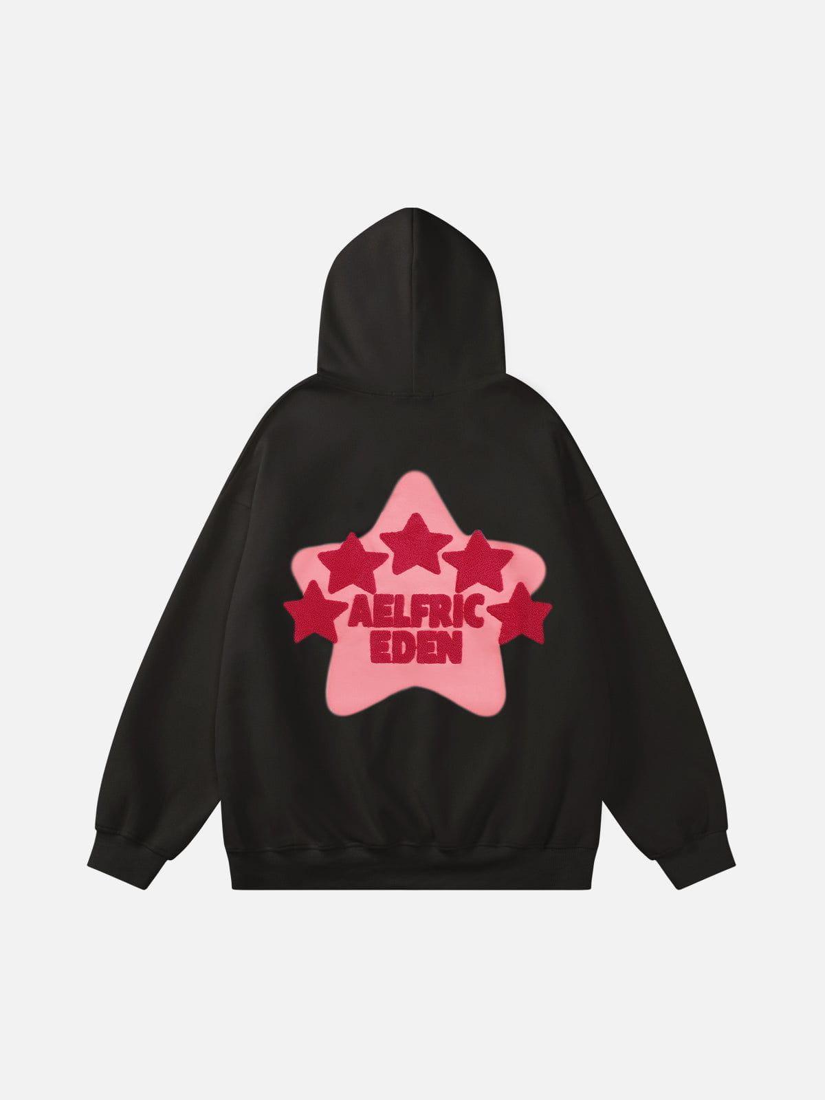 Aelfric Eden Vintage Embroidery Star Hoodie Product Image