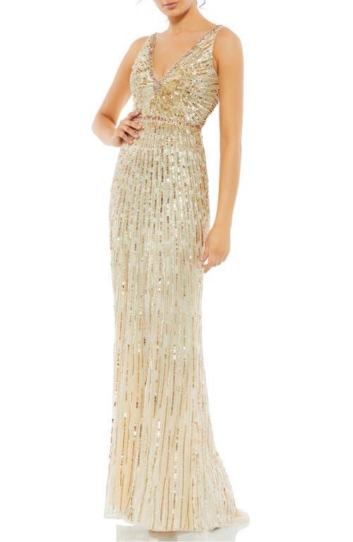 Womens Starburst Beaded Gown Product Image