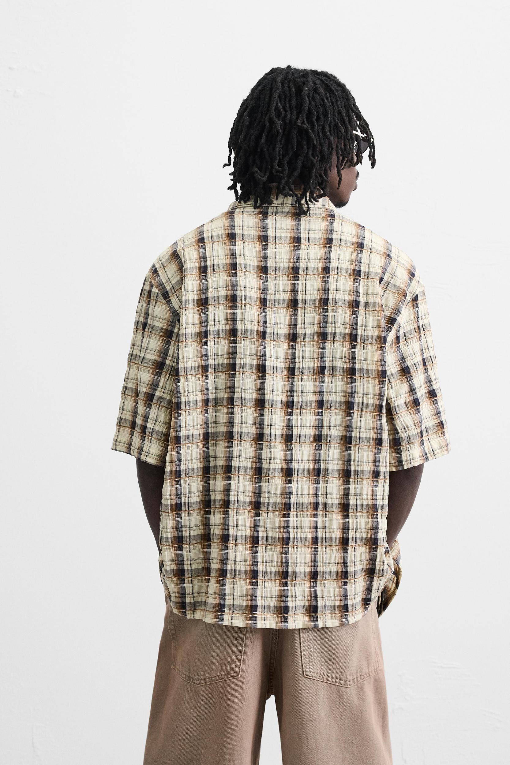 TEXTURED PLAID SHIRT Product Image