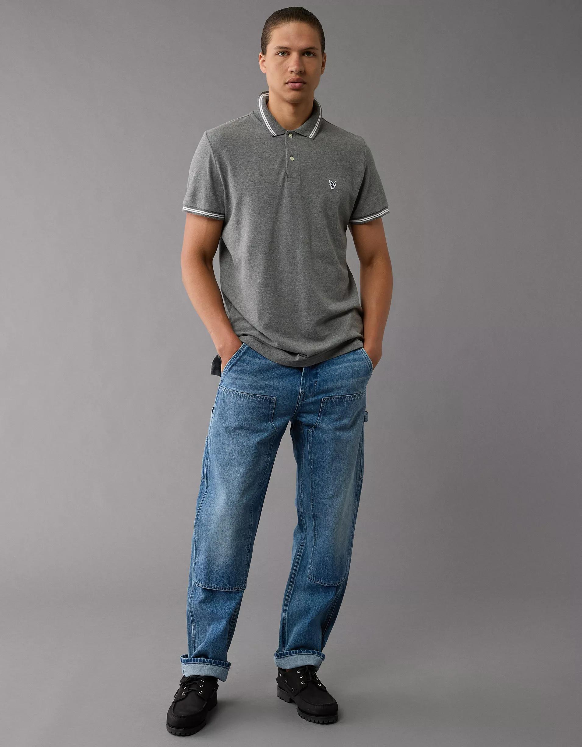 AE Lived-In Slim Fit Pique Polo Shirt Product Image