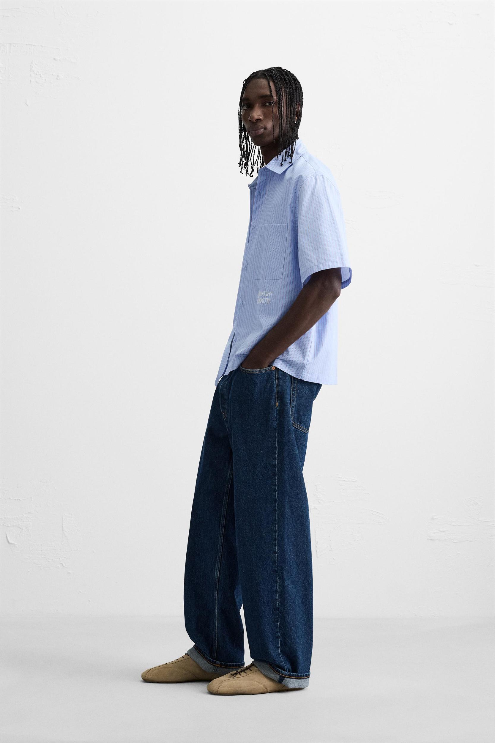 STRIPED TEXT SHIRT Product Image