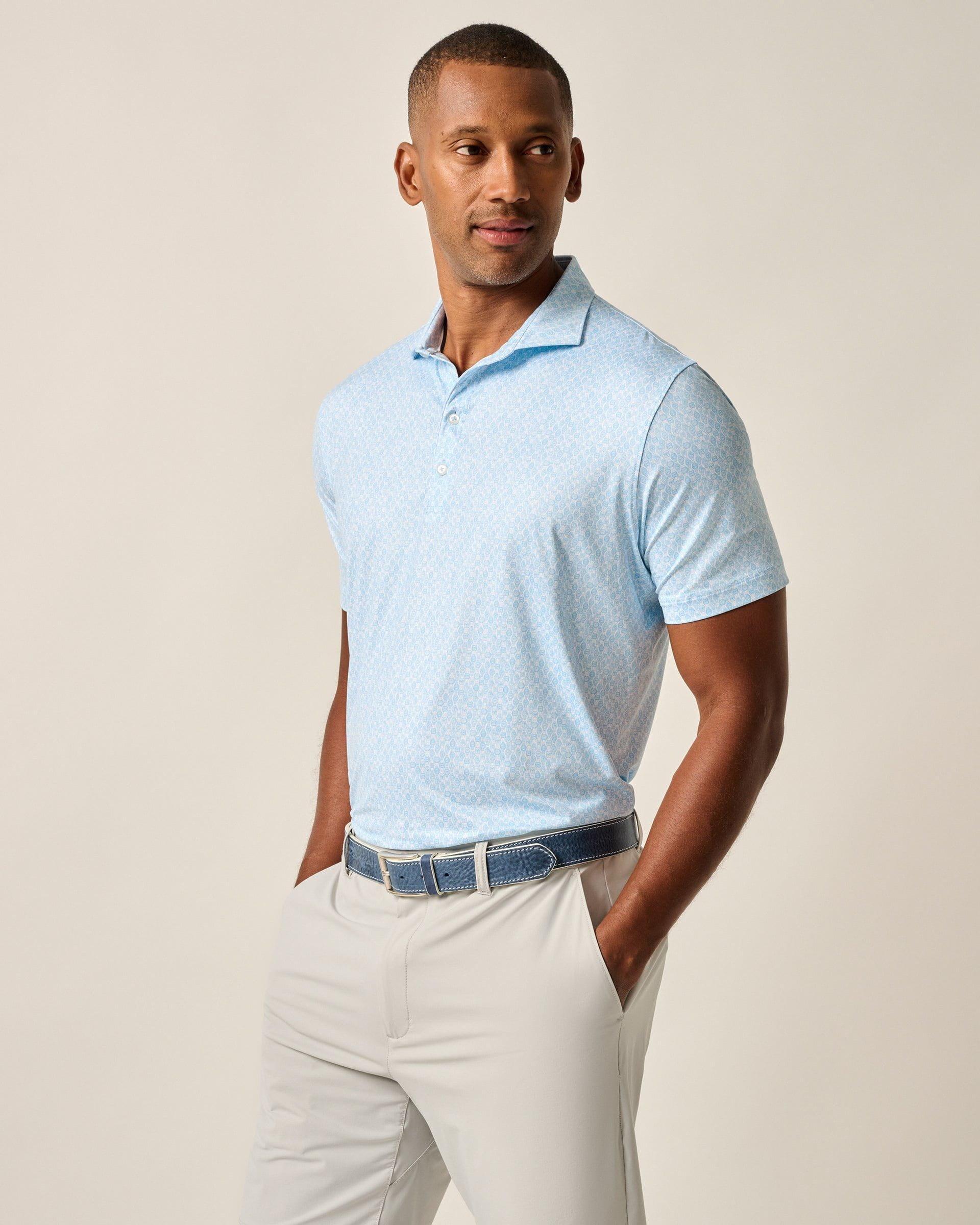 johnnie-O Featherweight Performance Jersey Polo - Its About Time Product Image