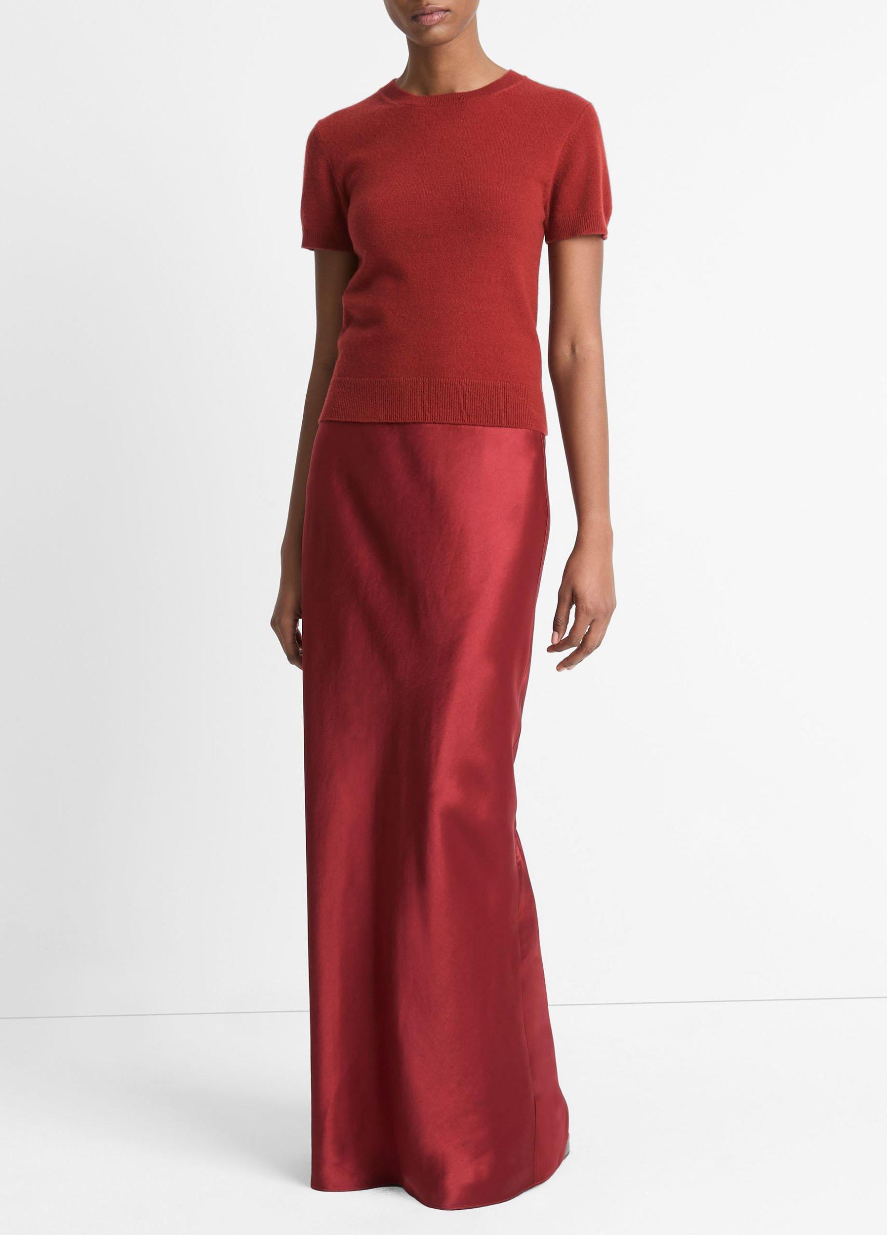 Womens Wool & Cashmere-Blend Short-Sleeve Sweater Vince Product Image