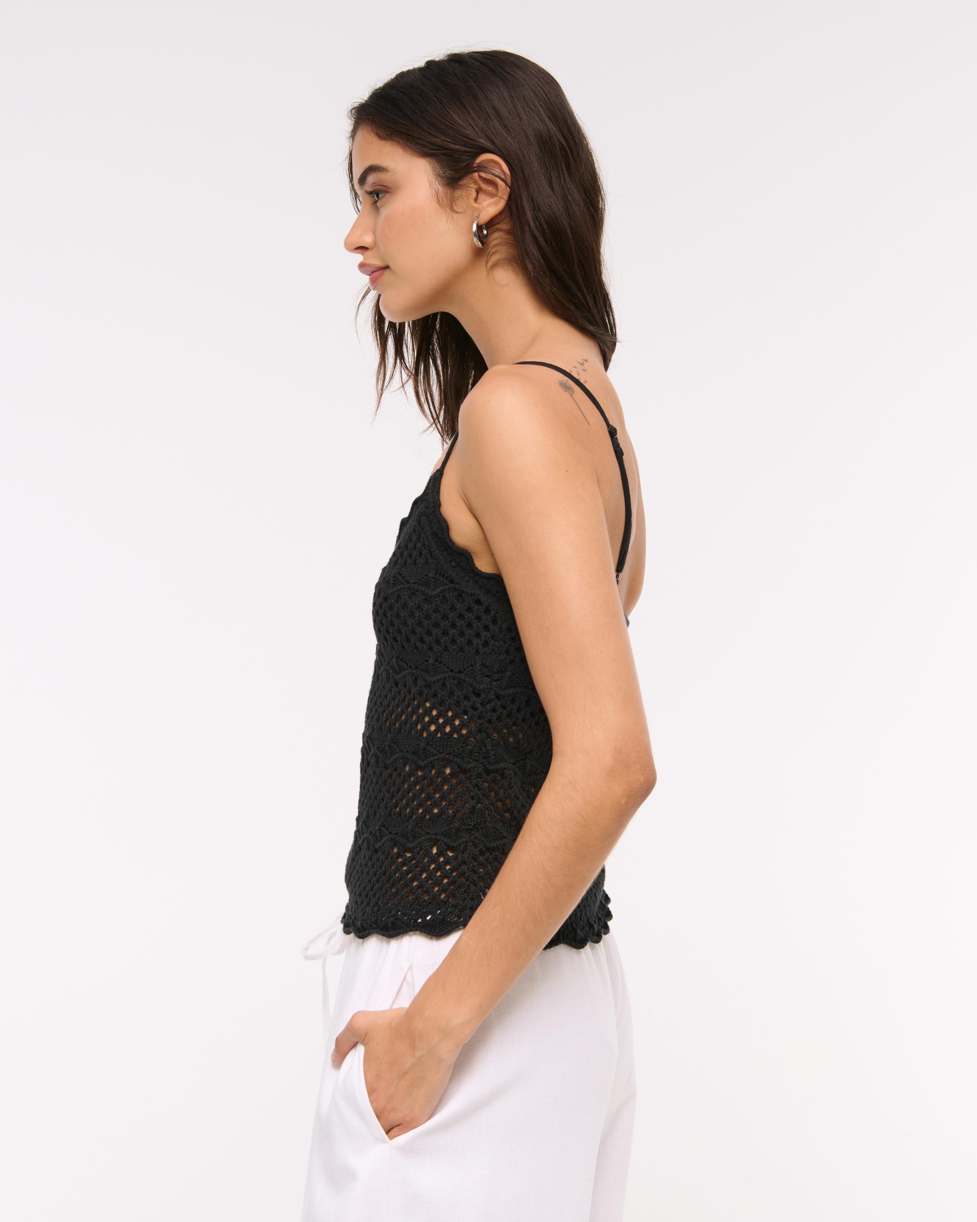 Crochet-Style V-Neck Cami Product Image