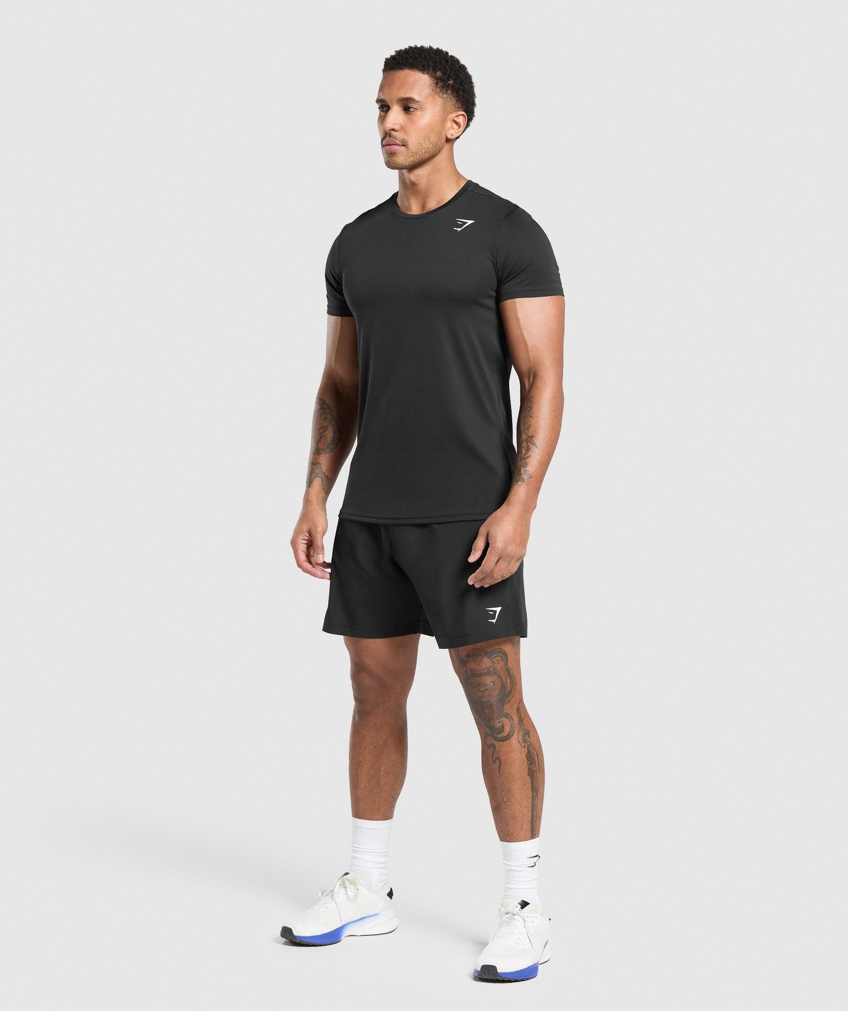 Gymshark Sport Panel 7" Shorts - Black/White Male Product Image