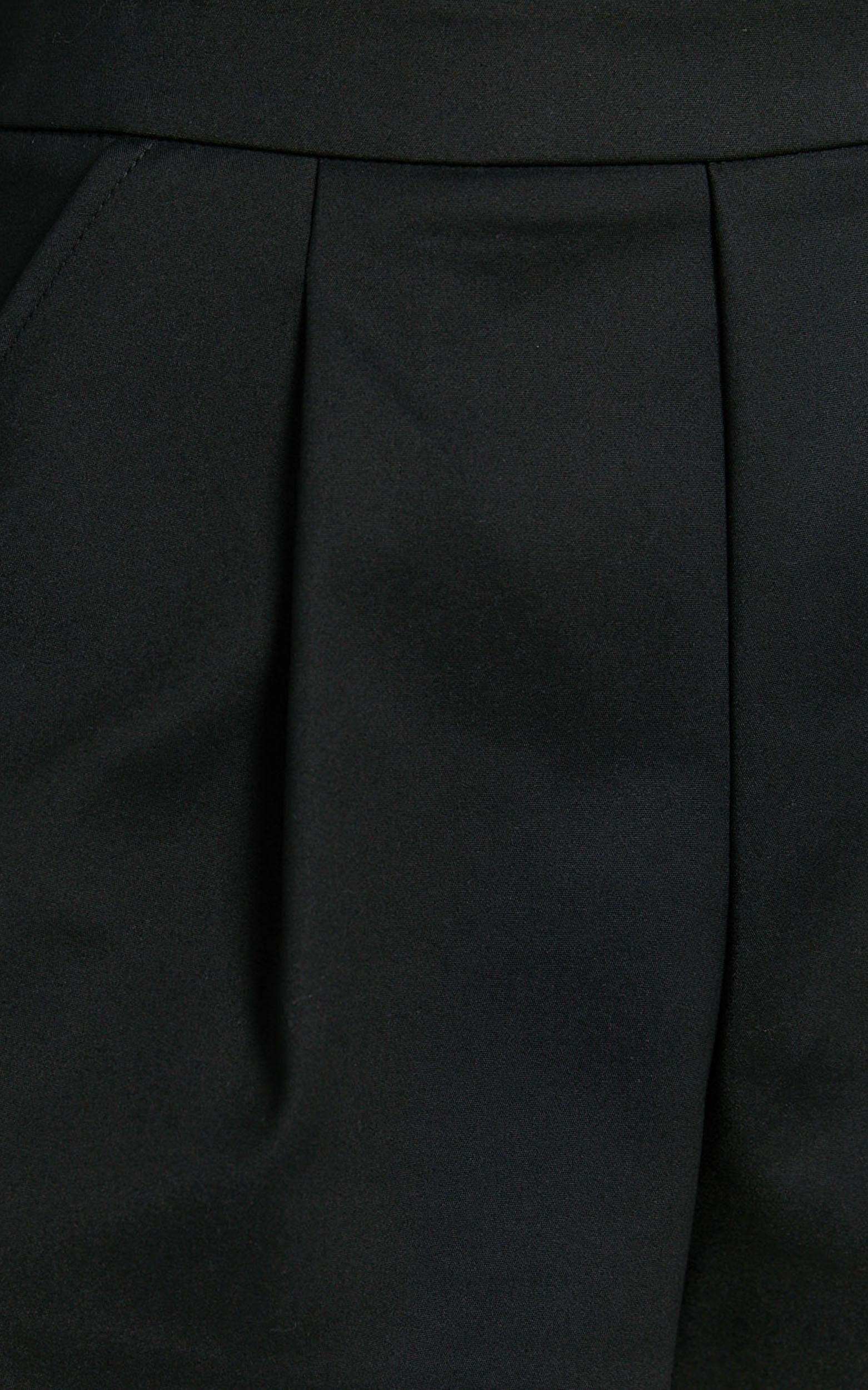 Florence Shorts - High Waist Mini Pleated Shorts in Black Product Image