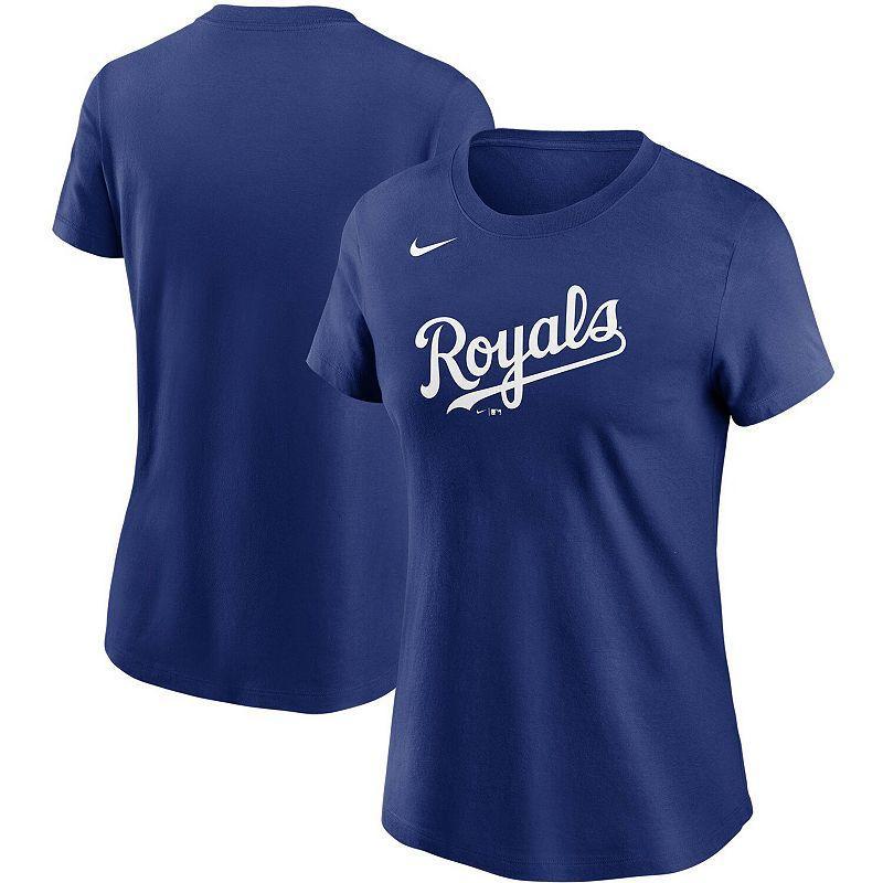 Women's Nike Royal Kansas City Royals Wordmark T-Shirt, Size: XL, Blue Product Image