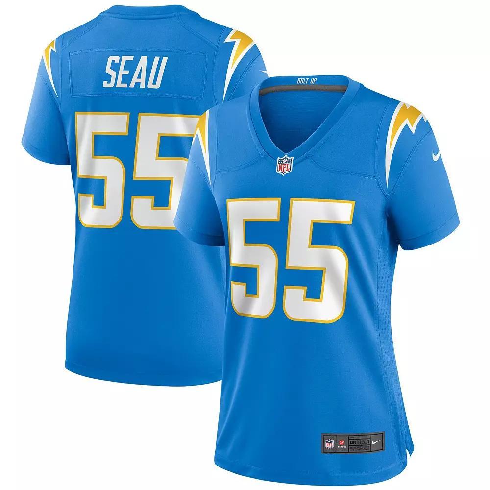 Women's Nike Junior Seau Powder Blue Los Angeles Chargers Game Retired Player Jersey, Size: Medium, Light Product Image