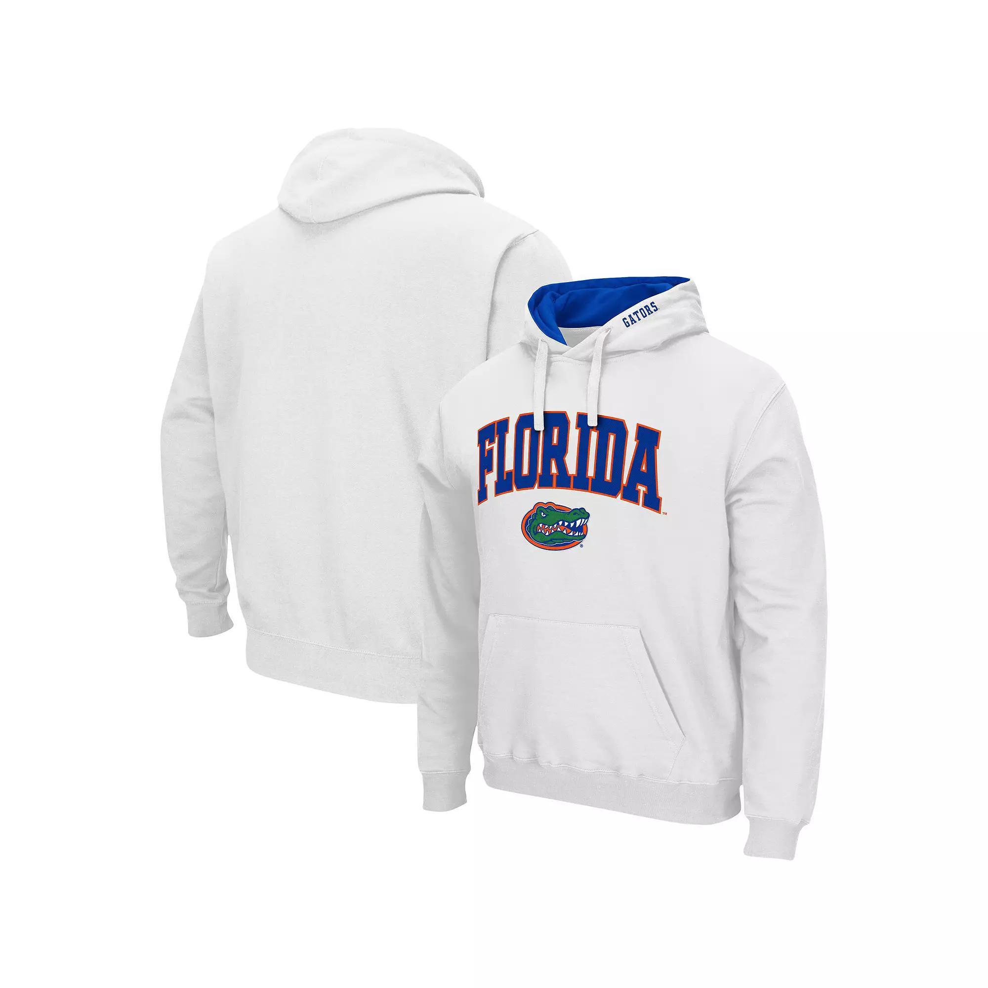 Men's Colosseum White Florida Gators Arch & Logo 3.0 Pullover Hoodie,  Product Image