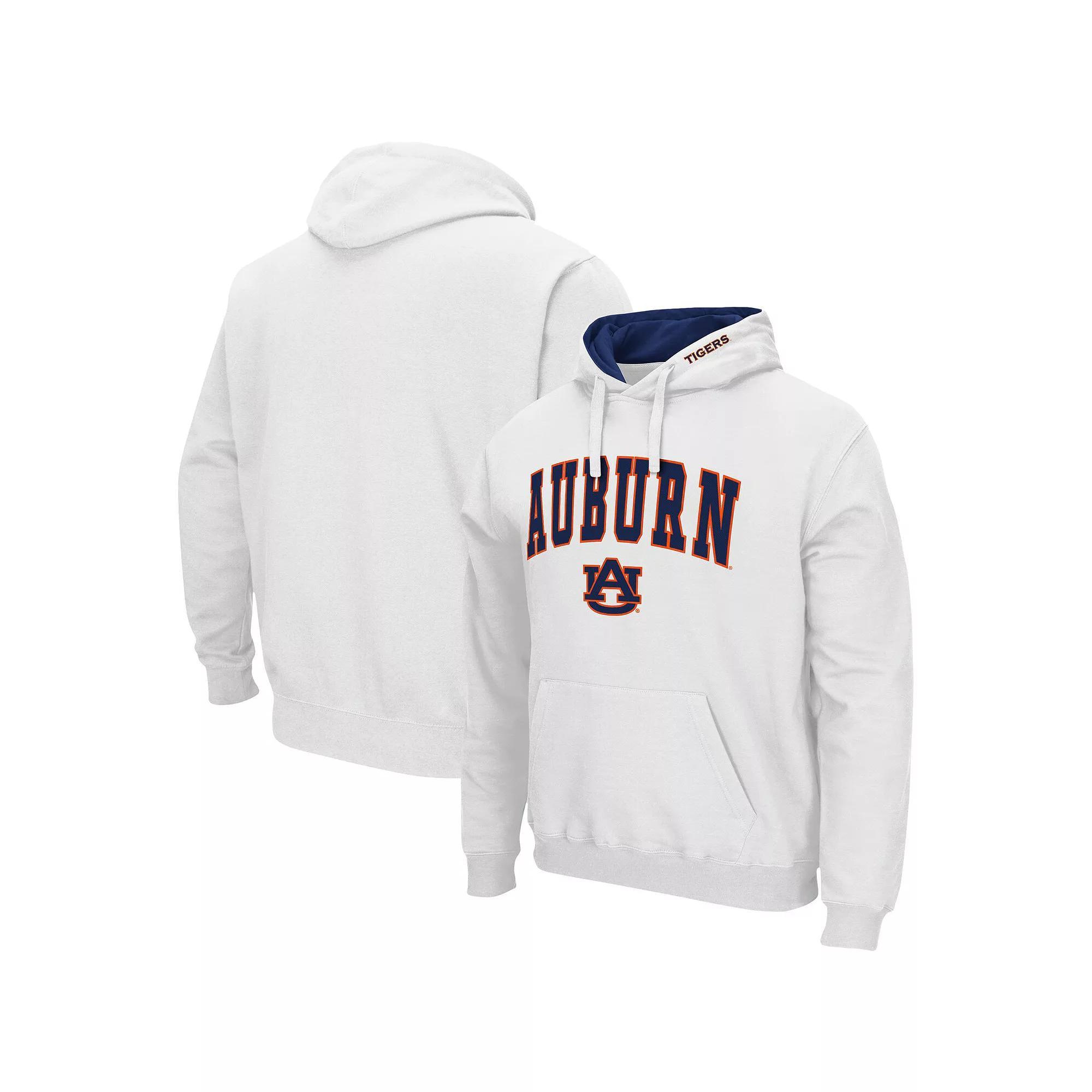 Men's Colosseum White Auburn Tigers Arch & Logo 3.0 Pullover Hoodie, Size: 2XL Product Image