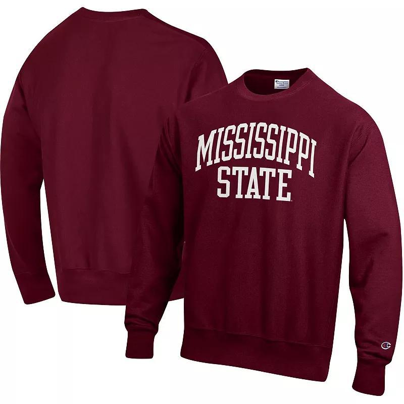 Mens Champion Maroon Mississippi State Bulldogs Arch Reverse Weave Pullover Sweatshirt Product Image