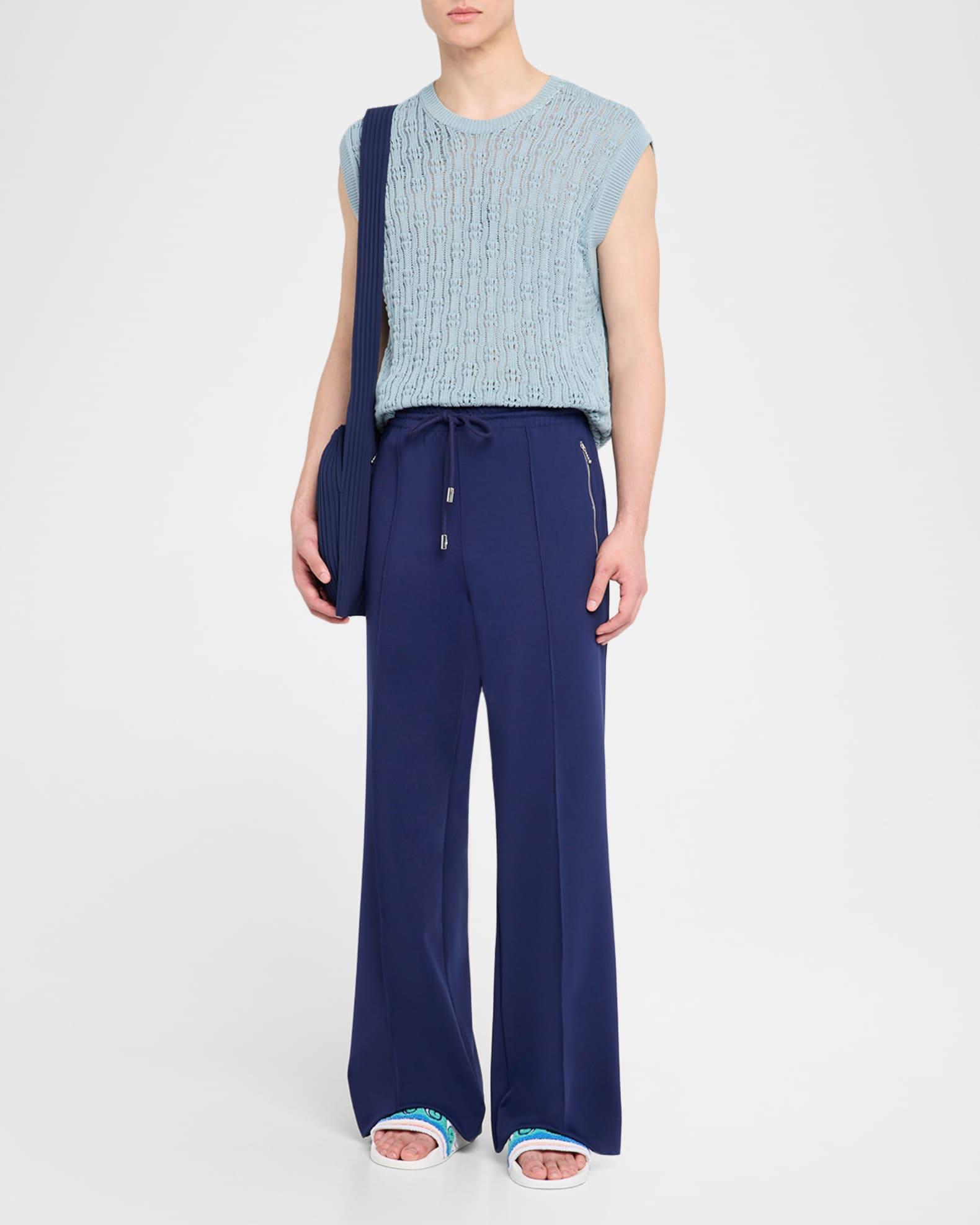 Men's Embroidered Terry Slide Sandals Product Image