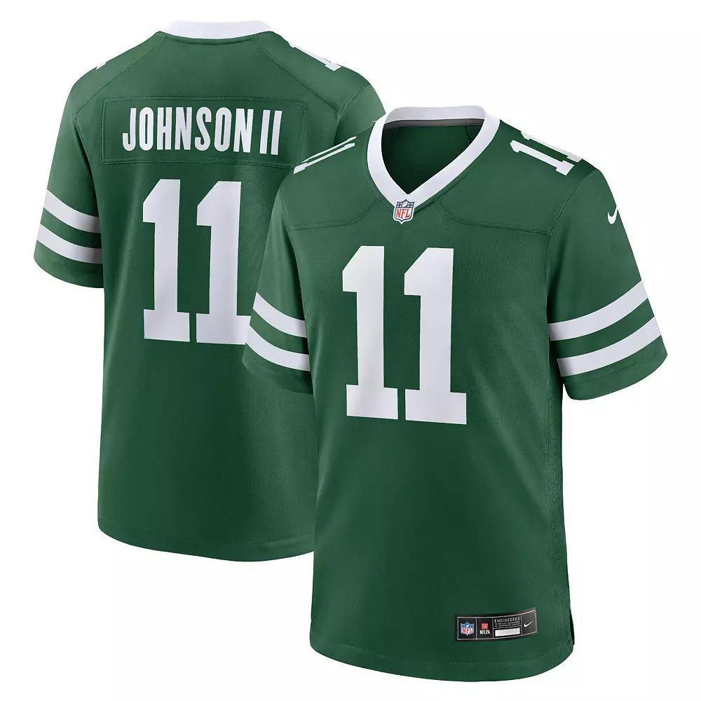 Men's Nike Jermaine Johnson II Legacy Green New York Jets Game Jersey, Size: Large Product Image
