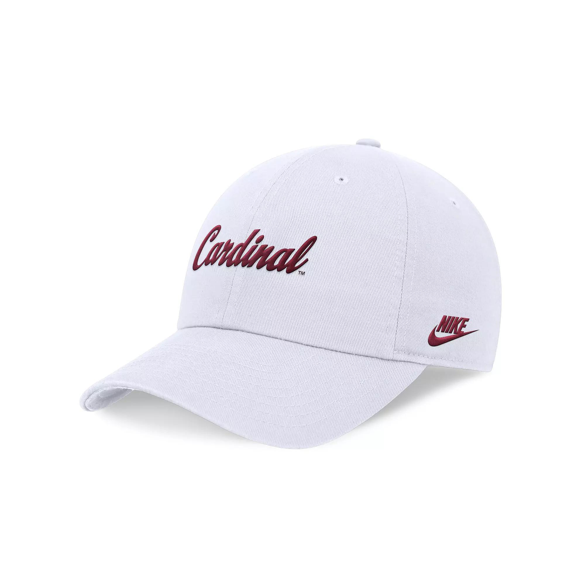 Men's Nike White Stanford Cardinal Legacy Club Performance Adjustable Hat,  Product Image