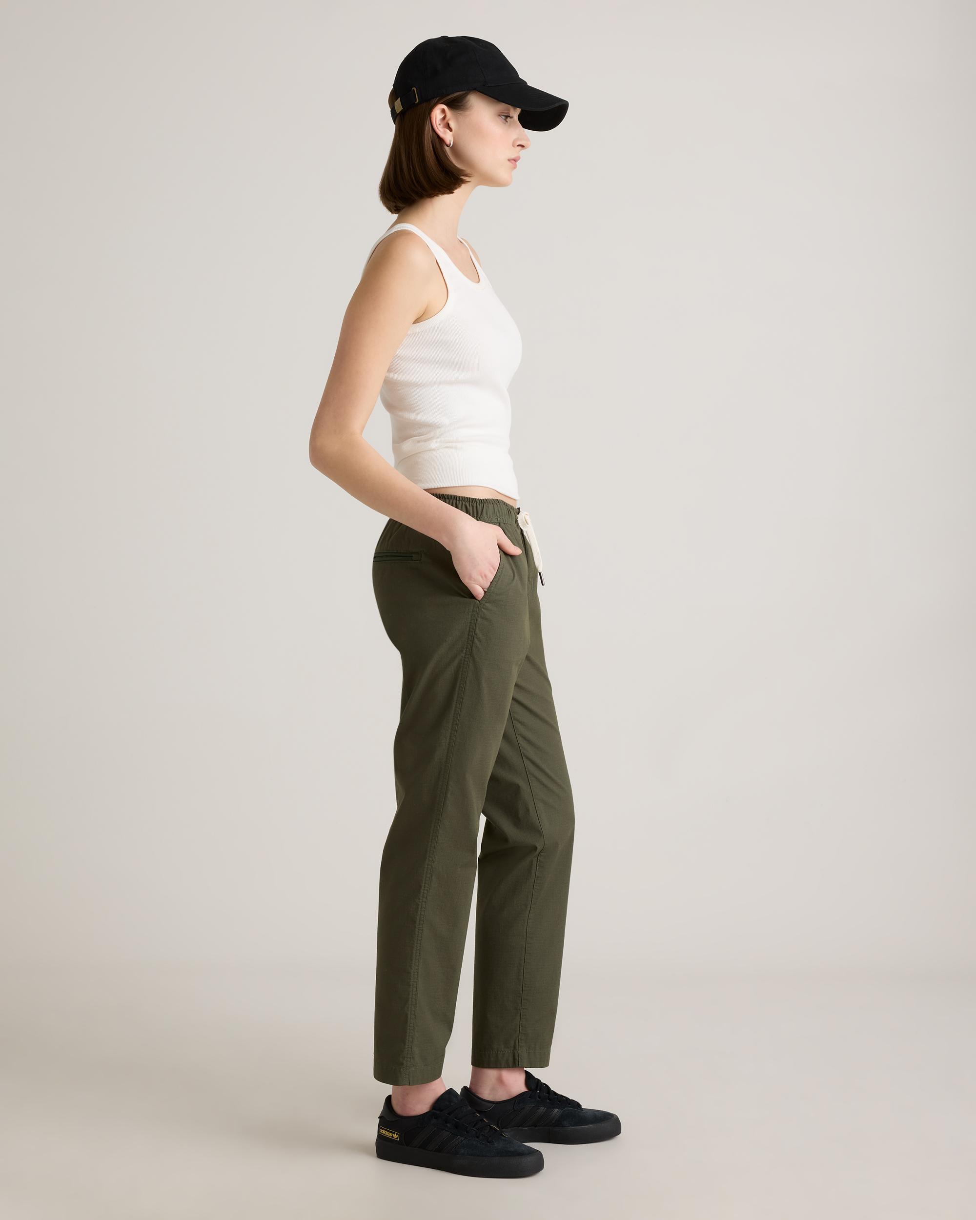 Quince | Women's Organic Stretch Ripstop Straight Pants Cotton Product Image