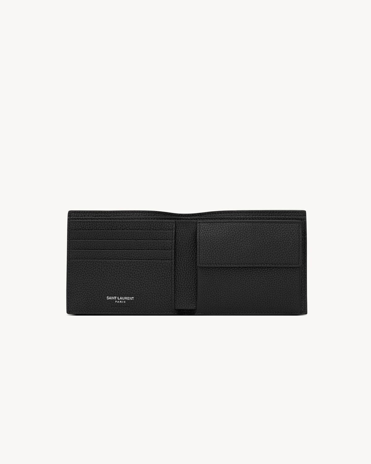 CASSANDRE SHADOW SAINT LAURENT EAST/WEST WALLET WITH COIN PURSE IN GRAINED LEATHER | Saint Laurent | YSL.com Product Image