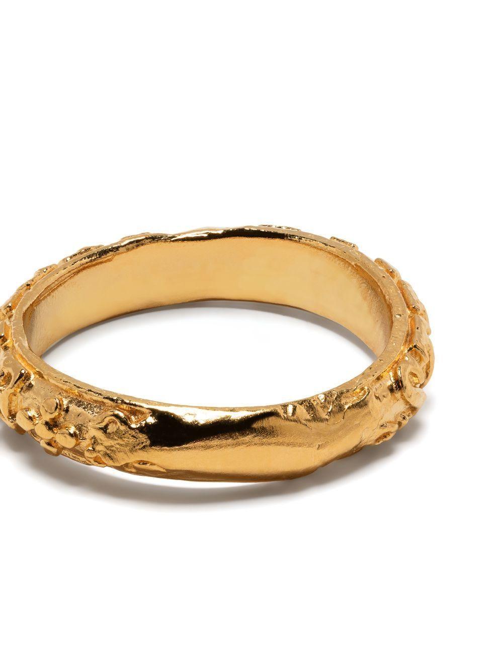 logo-hammered  sterling-silver ring Product Image