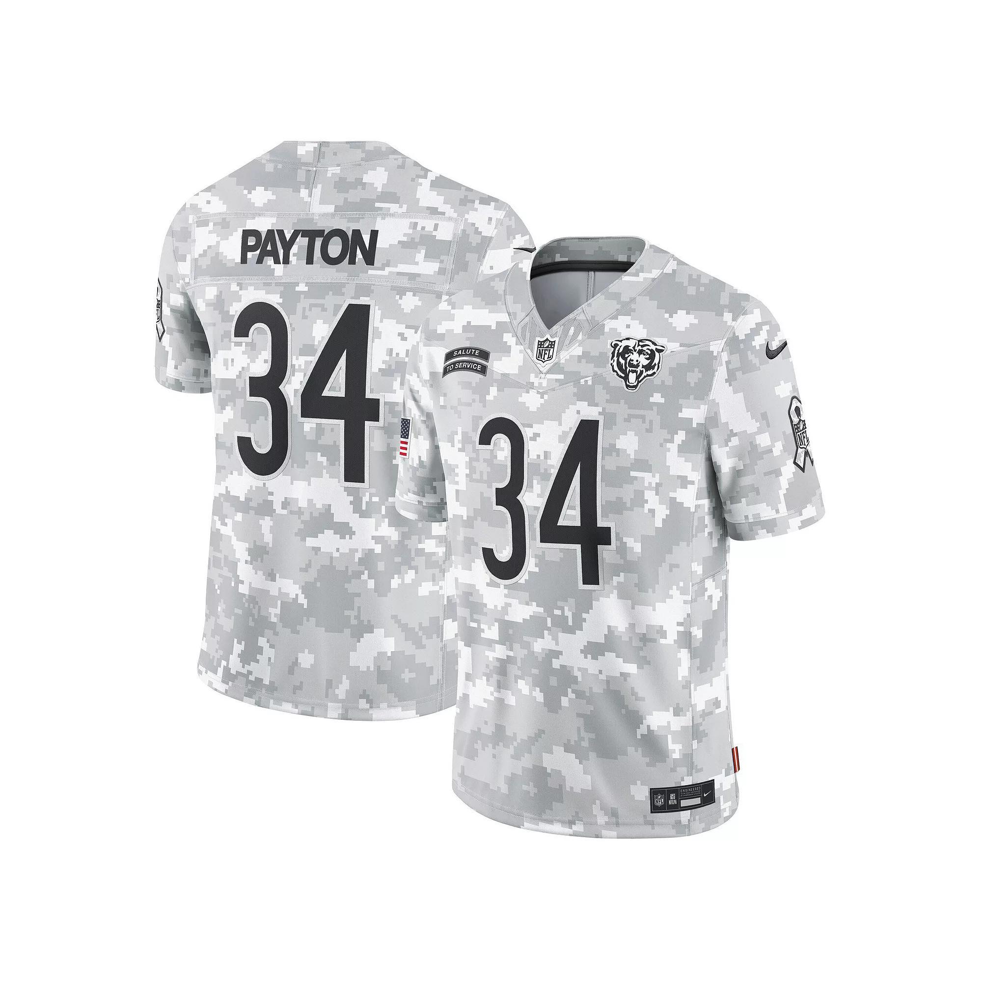 Men's Nike Walter Payton Arctic Camo Chicago Bears 2024 Salute to Service Retired Player Limited Jersey, Size: Medium, Team Product Image