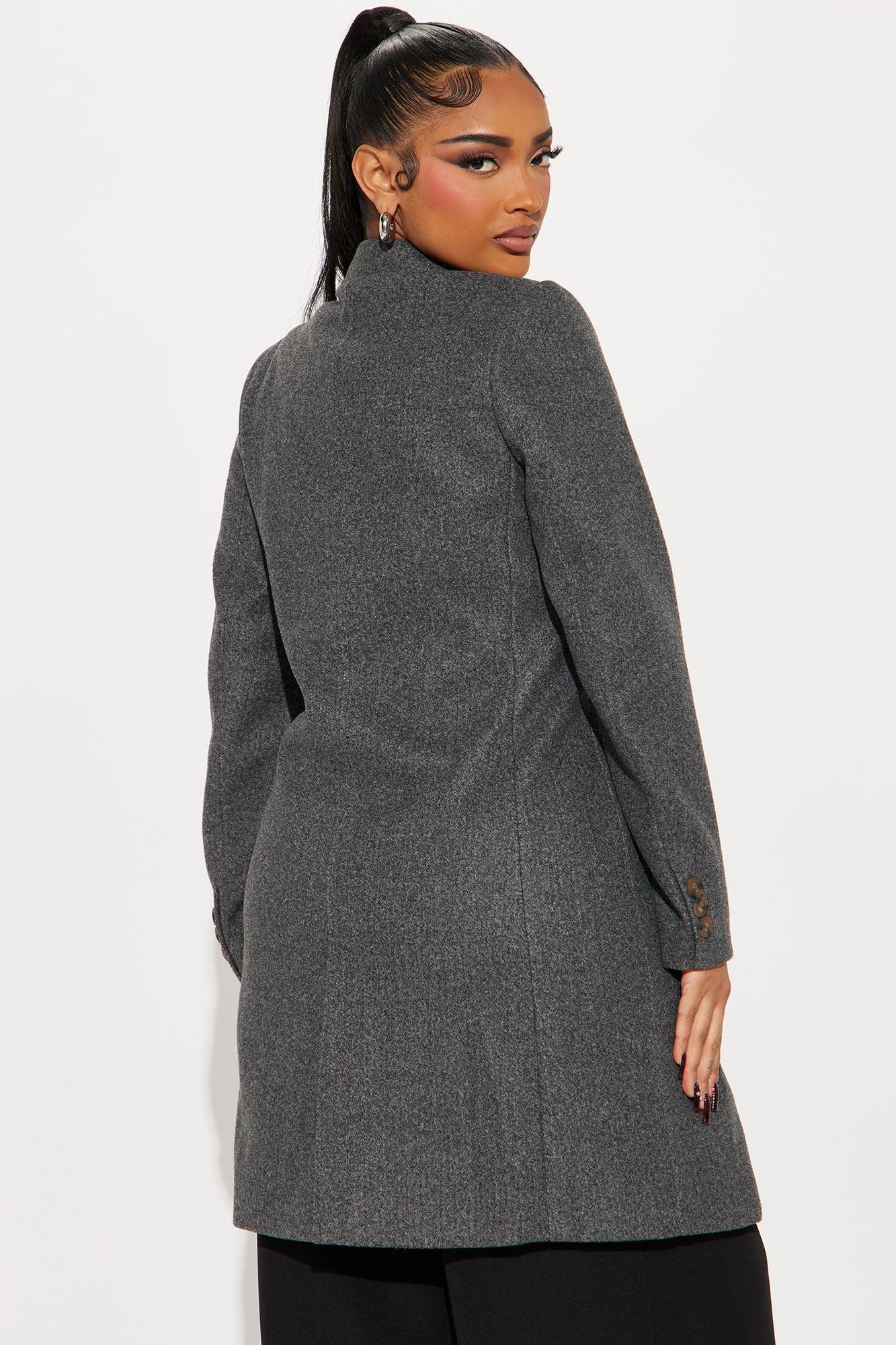Julia Wool Coat - Heather Grey Product Image