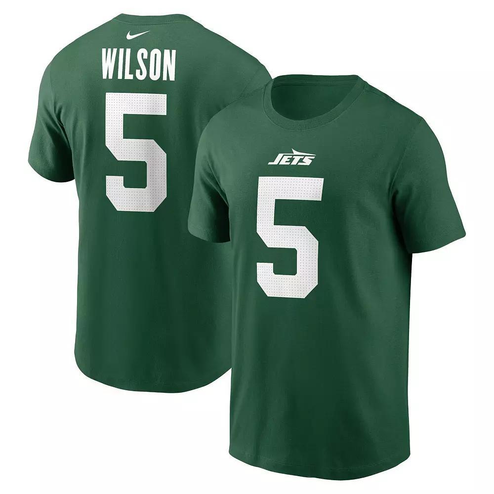Men's Nike Garrett Wilson Green New York Jets Name & Number T-Shirt,  Product Image