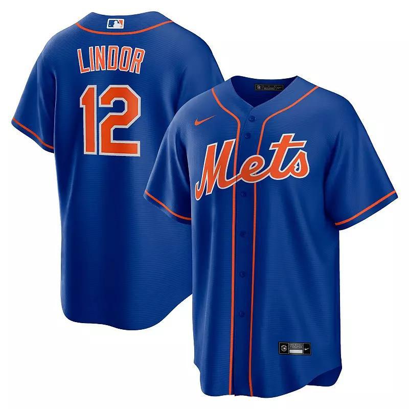 Men's Nike Francisco Lindor Royal New York Mets Alternate Replica Player Jersey, Size: 3XL, Blue Product Image