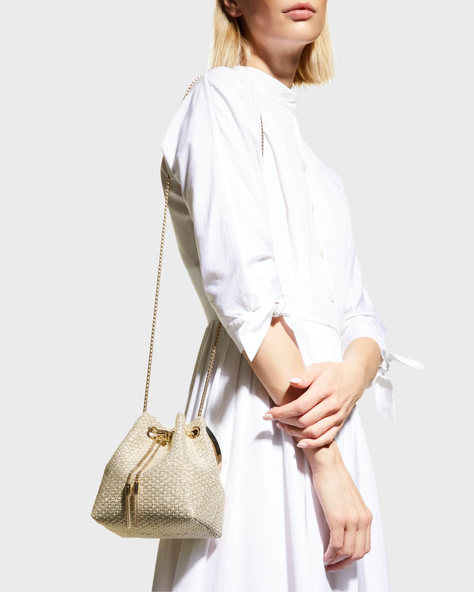 Bon Bon Metallic Top-Handle Bucket Bag Product Image