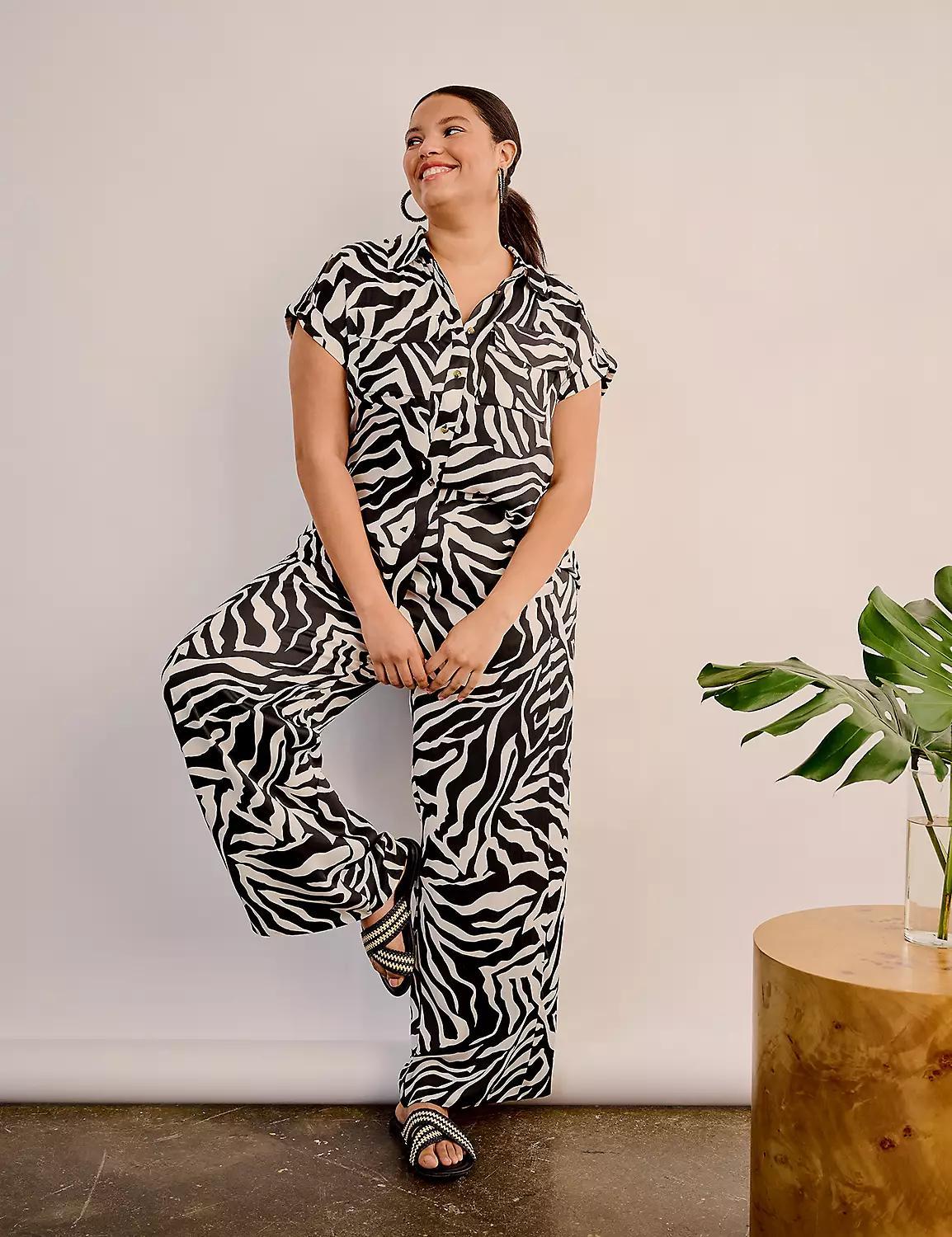 Pull-On Satin Wide Leg Pant Product Image