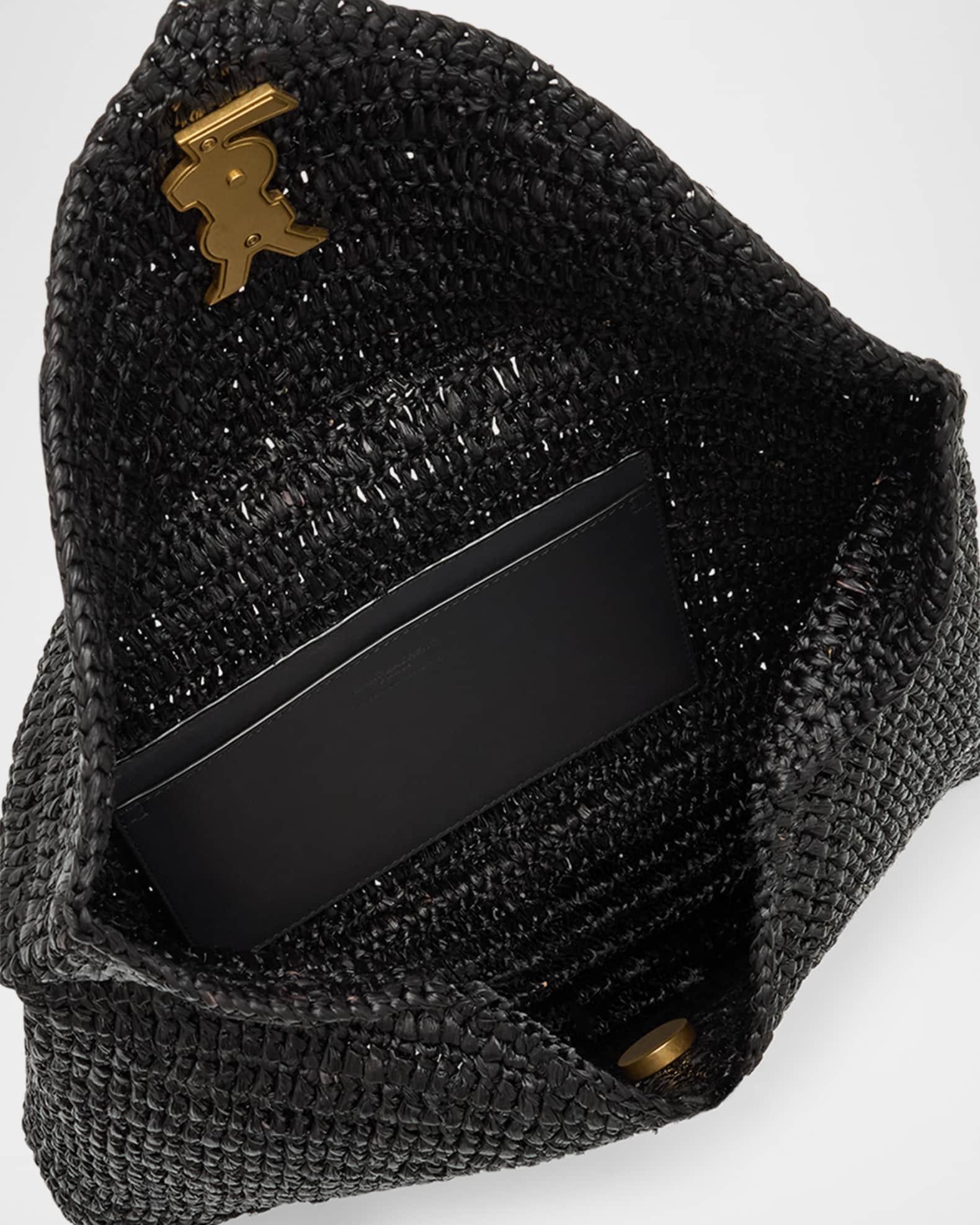 Large Envelope Flap YSL Clutch Bag in Raffia Product Image