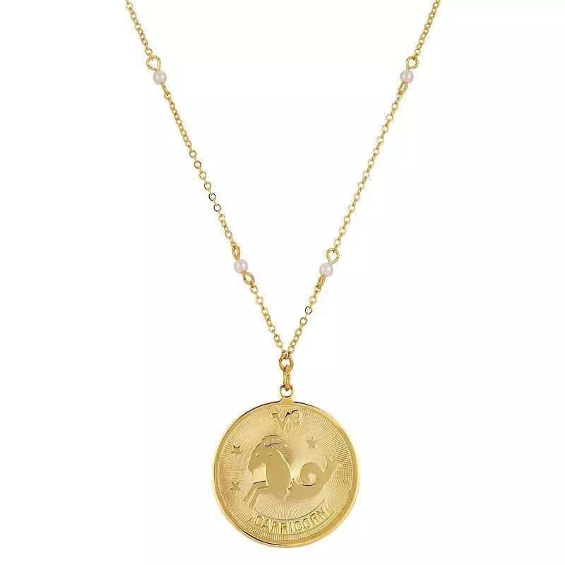 1928 Gold-tone Sagittarius Pendant Necklace, Womens, January Product Image