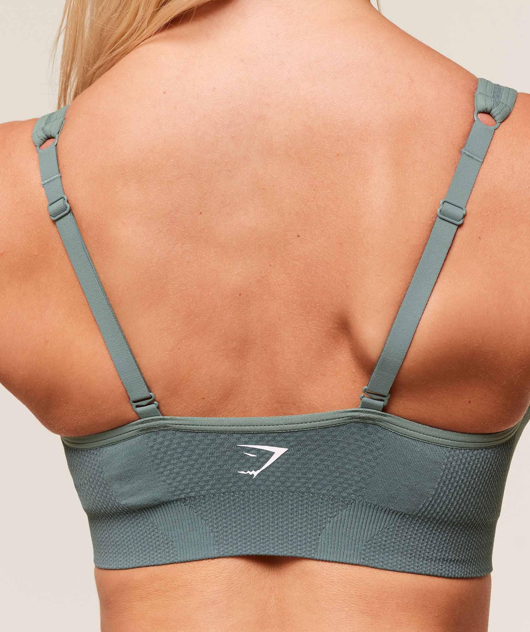 Gymshark Vital V Neck Sports Bra - Celeste Blue/Marl Female Product Image