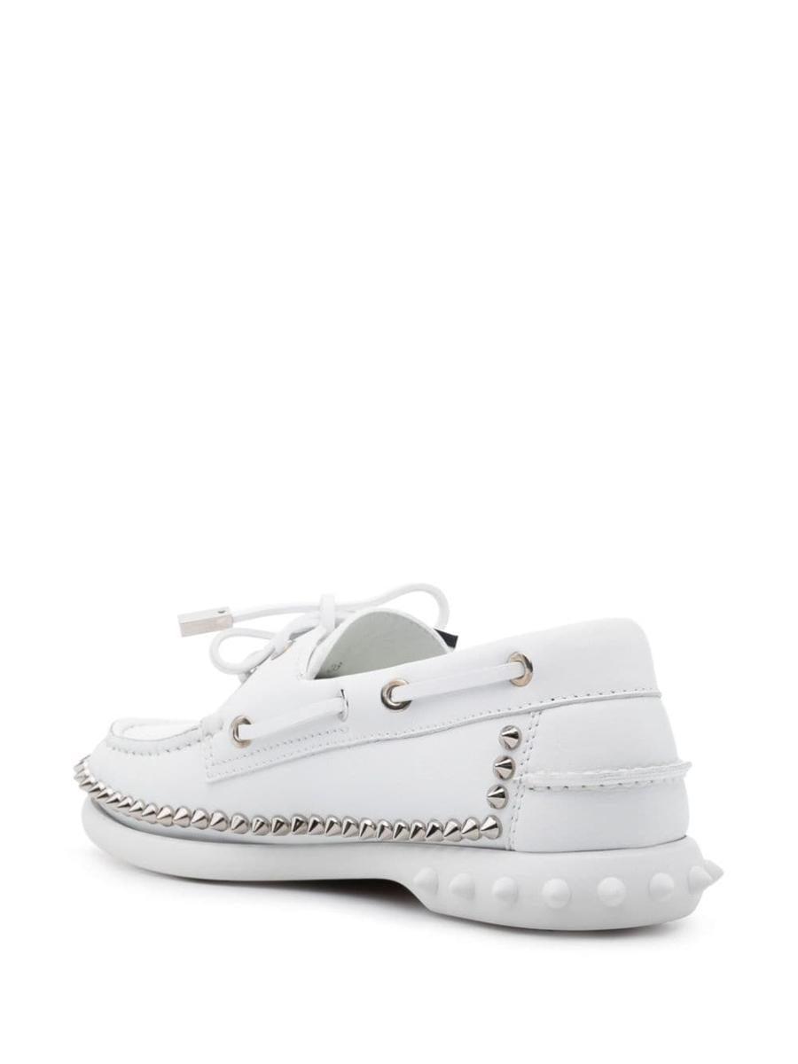 Gerockel Donna Leather Loafers In White Product Image