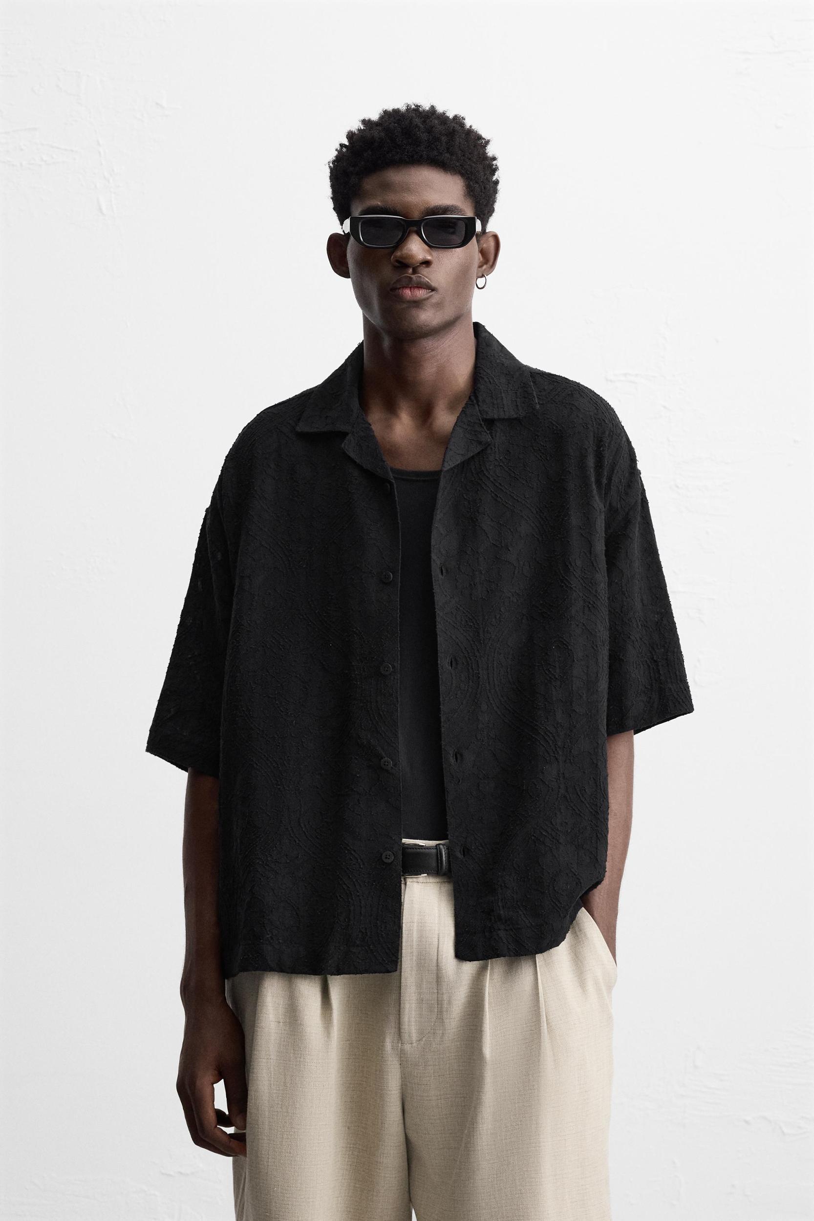 RELAXED FIT JACQUARD SHIRT Product Image