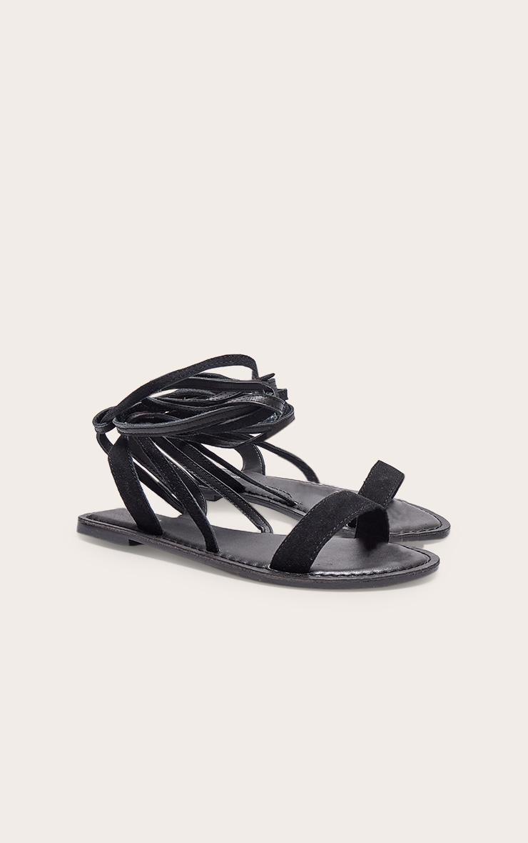 Black Basic Leather Sandal Product Image